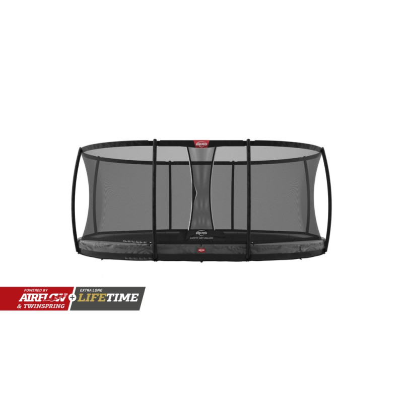 Trampoline BERG Grand InGround 520 Black + Safety Net Deluxe
